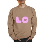 Felpe Uomo San Valentino Lettera Stampa Girocollo Coppia Casual Grafica Felpe Oversize Atletica Senza Cappuccio Felpa Abbinata Allentata Uomini e Donne Manica Lunga per Gli Amanti