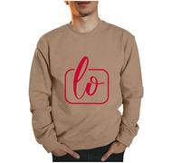 Felpe Uomo San Valentino Lettera Stampa Girocollo Coppia Casual Grafica Pullover Oversize Atletica Senza Cappuccio Felpa Abbinata Allentata Uomini e Donne Manica Lunga Adatto per La Casa