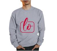 Felpe Uomo San Valentino Lettera Stampa Girocollo Coppia Casual Grafica Pullover Oversize Atletica Senza Cappuccio Felpa Abbinata Allentata Uomini e Donne Manica Lunga Adatto per La Casa