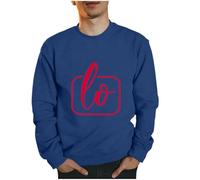 Felpe Uomo San Valentino Lettera Stampa Girocollo Coppia Casual Grafica Pullover Oversize Atletica Senza Cappuccio Felpa Abbinata Allentata Uomini e Donne Manica Lunga Adatto per La Casa