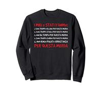 Felpe Uomo Senza Cappuccio Divertenti I Miei Stati D'animo Felpa
