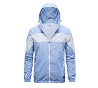 Felpe Uomo - Summer Fan Air Conditioning Outdoor Working Overalls Coat (Sky Blue, L)