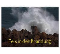 Fels in der Brandung (Wandkalender 2026 DIN A2 quer), CALVENDO Monatskalender: Felsen und Meer