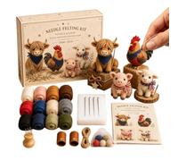 Felt Animal Sewing Kit - DIY Craft Materials, Wool Needle Craft Kit
