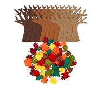 Felt Art Kit - 96 Pieces Crafting Tools, Fall Tree Of Thanks Felt Craft Set Encouraging Creative Expression, Complete DIY Activity Collection Supporting Hands On Learning | Home Decor Projects, Kids
