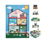 Felt Board Toy - Felt 104x75cm | Self Adhesive Educational Game | Theme Story Kids Board | Interactive Learning Activity For Boys Girls Children Students Home Bedroom Classroom Kindergarten