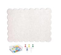 Felt Bulletin Board - 16 x 24 in Scalloped Foldable Self-Adhesive Board | Foldable Scalloped Decorative Cute Office Message Board for Office Classroom Home School Bedroom Dorm Door Living Room Study