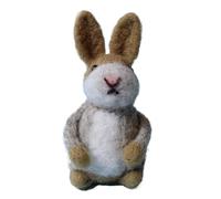 Felt Bunny - Giacca colorata realizzata a mano, motivo: coniglietto con scritta in lingua inglese "Crochet Easter Decoration Animal" | Miniature Wool Sculptures with Soft Texture, Adorable Basket