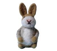Felt Bunny, Handmade Crochet Animals, Felted Rabbit Coat, Cute Felted Rabbit, Easter Basket Stuffer, Animal Crafts for Home Decor, Crochet Bunny Animal, Colorful Jacket Coats, Felt Rabbit Easter