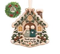 Felt Christmas Craft Kits - Handmade Snowflake House, DIY Sewing Pack, | With Warm Messages Christmas Tree Decorations Felt Christmas Home Door Handle Car Mirror Mantle Fireplace Backpack Wall Shelf