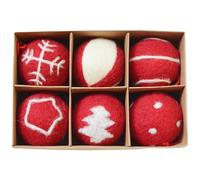 Felt Christmas Ornaments Balls - Set di 6 felted Crafts Ball Decorations | Decorative Christmas Ball Decor | Elegant Holiday Wreath Ball Decor for Christmas Tree