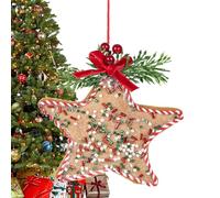 Felt Christmas Tree - Gingerbread Man morbido Ornamenti - Decorazioni per le vacanze artigianali, accenti accoglienti festivi, abbellimenti di scena stagionali | Ideale per gli alberi che si vestono e