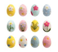 Felt Felt Easter Eggs For Crafts | 12 Pieces Large Pastel Felted Eggs Ornam
