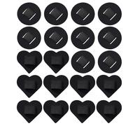 Felt Hair Band - 20 Piece DIY Headbands Base, Elastic Pads | Tea Party Decorations For Vanity Bathroom Travel Women Girls Floral Crafting Supplies Circular Round Adhesive Backing Headwear Parts