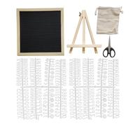 Felt Letter Board - Wooden Sign Board | 9.84X9.84 Inch Message Display with Changeable Letters, Vintage Style Announcement Boards for Home Office Cafe Restaurant, Birthday Wedding Party Holiday Event