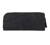 Felt Pen Case | Thickened Particle - Proof Pencil Bag for Art Brushes/School Supplies/Makeup | 20.5cm Zipper Storage Pouch with Multi - Use Design (Storage bag dark gray)