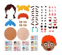 Felt Stickers for Kids - Funny Making Faces Felt Stickers Kit | Creative DIY Craft Game, Educational Emoticon Activity Set for School Projects, Birthday Parties, Car Trips, Outdoor Park Fun, Home