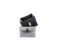 Felt Storage Basket, Toy And Snack Storage Basket, Office Dormitory Storage Box (light Gray + Black)