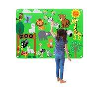 Felt Story Board Set, Farm Animals Fuzzy Felt Story Board Set, Reusable Flannel Space/Car Toy, Jungle Animals Outer Space Felt Board, Felt Boards For Walls Interactive Play Kit (Animal)