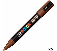Felt-tip pens POSCA PC-5M Brown (6 Units)