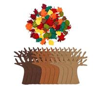 Felt Tree Set - 96 Piece Interactive Autumn Craft, Detachable Leaf Board