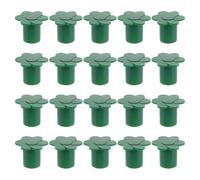 FELTECHELECTR 1 Set Copertura per Pali di bambù da Giardino in Plastica Verde a Forma di Fiore, Riduce Ribaltamento e Protegge Le estremità Durante Le Stagioni di Giardinaggio 25 Pezzi