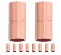 FELTECHELECTR 10 pezzi di raccordo in rame per impianti idraulici, raccordo a pressione con arresto, di riparazione terminale con a saldare da 0,7 cm/0,28"