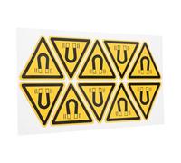 FELTECHELECTR 10 pezzi Etichette Avvertimento Campo Magnetico Adesivo Sicurezza per Macchinari Operatori Segnaletica Autoadesiva Resistente per Ambienti Industriali e Depositi