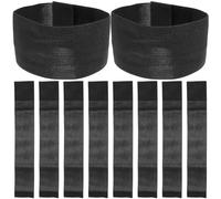 FELTECHELECTR 10 Pezzi Fasce da Braccio Elastiche Nere per Lutto e Commemorazione Funerale Bracciali Elastici Multifunzionali per Sport e Calcio Band di Rispetto e Memoria Mortuaria