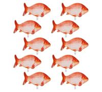 FELTECHELECTR 10 Pezzi Palloncini Pesce Cartoon in Alluminio Resistenti per Decorazioni Festa Tema Pesca e Oceano Facili da Gonfiare per Compleanni e Party in Spiaggia