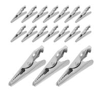 FELTECHELECTR 100 Morsetti a Coccodrillo Mini in Metallo 35 CM Regolabili per Test Elettrici e Artigianato Clip Porta Cartelli per Ufficio Negozio e Casa Presa Stabile e Sostituzione Rapida