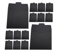 FELTECHELECTR 100 Pezzi Bustine Carta Nere per CD Dvd, Buste Protettive Leggere in Carta Kraft, Design Minimalista ed Elegante per Conservazione e Imballaggio Multifunzione
