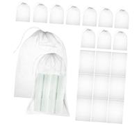 FELTECHELECTR 100 Pezzi Sacchetti per Scarpe e in Non con Coulisse Riutilizzabili Resistenti e Antipolvere Organizer Trasparenti per Viaggi e Casa Ecologici e Compatti