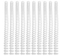 FELTECHELECTR 10pezzi Anelli per Rilegatura in Plastica Bianca Anelli Fermagli per Quaderno e Cartelle Adatti per Faldoni e Spirali di Rilegatura per DIY Notebook e Documenti Loose Leaf