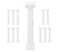 FELTECHELECTR 12 Pezzi Colonne Romane in Plastica Bianca, Decorazione Artistica per Tavolo da Matrimonio e Giardino, Design Realistico Elegante e Versatile