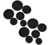 FELTECHELECTR 12 Pezzi Occhielli in Gomma Doppia Faccia per Cavi Guarnizione Protettiva per Foro Scrivania e Muri Anelli Flessibili Anti-polvere e Umidità per Ufficio e Casa Nero Completo