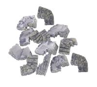 FELTECHELECTR 12 Pezzi Scale in Pietra in Miniatura in Resina Grigia Passerella del Giardino delle Fate e Ornamenti per Laghetto Decorazione Micro Paesaggio per Giardino Balcone e Patio