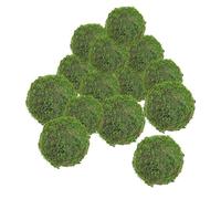 FELTECHELECTR 14 Pezzi Palla di Muschio Finto Decorativa Verde in Schiuma e Plastica, Facile da Organizzare e Gestire, per Decorazioni Casa e Giardino in Stile Nordico e Pastorale