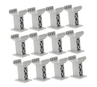 FELTECHELECTR 15 pezzi Supporti Binari Treno in Plastica Blocchi Elevati per Ponti Ferroviari Compatibili con Principali Marche Pilastri Regolabili per Modelli e Giocattoli