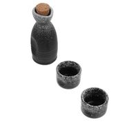 FELTECHELECTR 1set Tazze Da Sake Ceramica Vintage Con Bottiglia Elegante Set Giapponese Per Vino e Sake Per Festeggiamenti e Regali