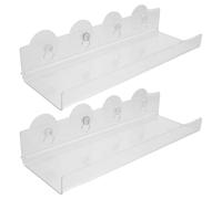 FELTECHELECTR 2 Pezzi Mensola per Piante da Interno in Acrilico con Ventosa Resistente e Supporto Stabile per Davanzale, per Succulente e Erbe Aromatiche in Spazi