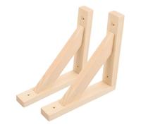 FELTECHELECTR 2 Pezzi Staffe Angolari in Legno Massello per Mensole, Supporto Robusto ad Alta Durezza, per Librerie e Uffici