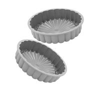 FELTECHELECTR 2 pezzi Stampi Silicone Charlotte Grigio Teglia Torta Rotonda Antiaderente per Cheesecake Crostata e Shortcake Resistente Alte Temperature Uso Alimentare