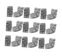 FELTECHELECTR 20 Miniature Dollhouse Stairs in Resin Of Straight And Curved Stone Steps For DIY Mini Garden Bonsai And Micro Landscaping Accessories