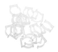 FELTECHELECTR 20 Pezzi Clip per Tubo Lampada in Plastica Trasparente | Struttura a U, per Tubi Φ38-40mm, Riduce le Vibrazioni, per Aule e Officine