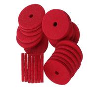 FELTECHELECTR 25 Pezzi Dischetto in Feltro Rosso per Perno Bobina Macchina da Cucire Vintage Singer, Riduce Attrito e Mantiene Tensione Filo Ottimale, Dimensioni 2.50x2.50x0.20cm