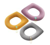 FELTECHELECTR 3 Pezzi Copri Sedile WC Imbottito Spesso e Morbido Cuscinetto Riscaldato Lavabile e Riutilizzabile Adatto per Uso Quotidiano e Viaggi Comfort e Calore per ASSE Water