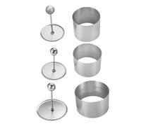 FELTECHELECTR 3 set Stampi Rotondi in Acciaio Inossidabile per Sushi e Palline di Riso con Pressa Kit Utensili per Preparare Tiramisu Kimbap e Dolci Fatti in Casa Adatto Cucine Domestiche e