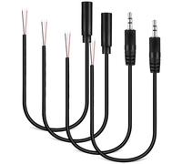 FELTECHELECTR 4 pezzi Cavo Audio Prolunga Jack Maschio Femmina Estensione Flessibile con Connettori Nichelati per Smartphone Tablet Computer