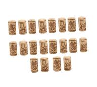 FELTECHELECTR 40 pezzi Tappi di Sughero per Vino Colorati con Motivi Chiusura Pratica e Sigillatura per Bottiglie di Vino e Bevande per Sala da Pranzo e Uso Personale